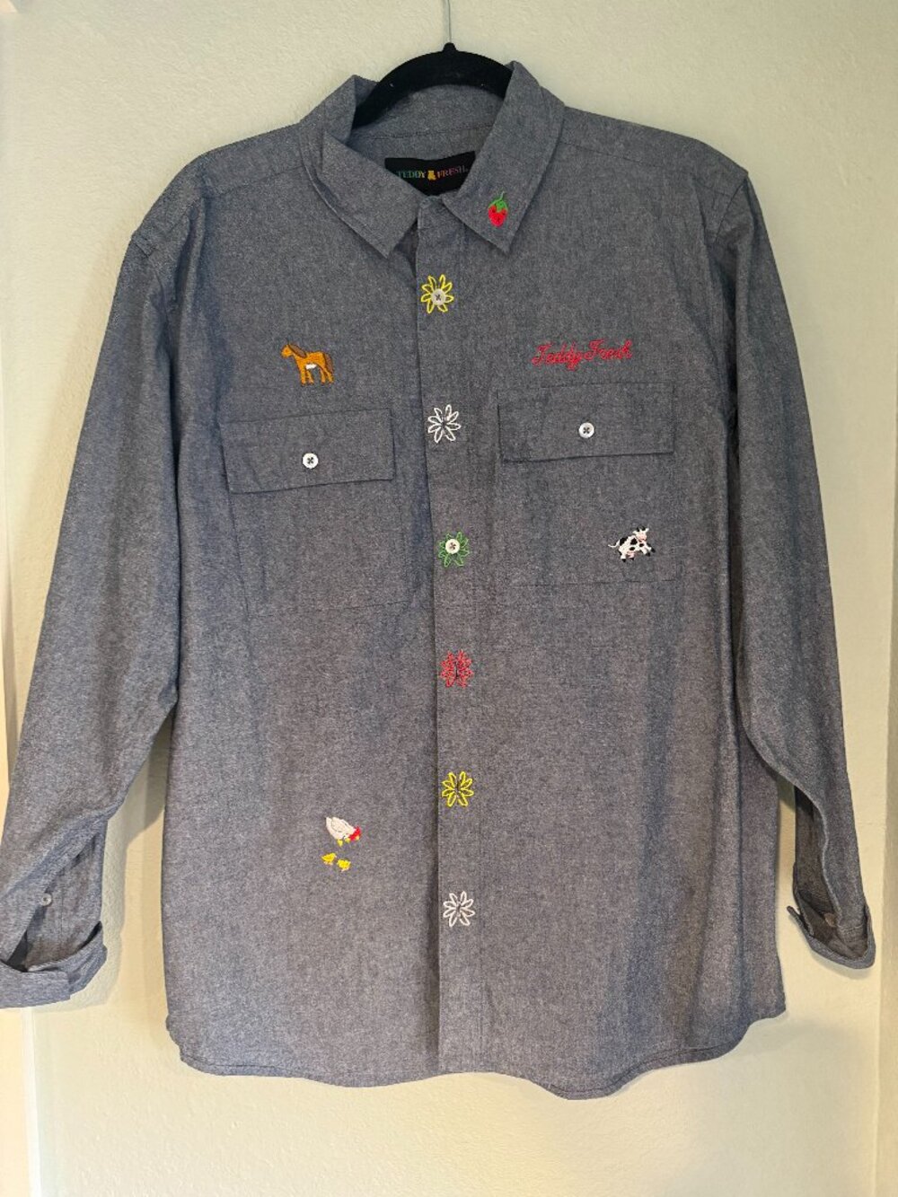 Teddy Fresh “Countryside” button-up shirt (size S)